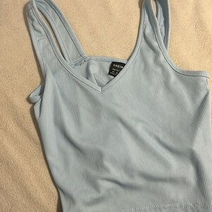 xs women’s shein light blue tank top